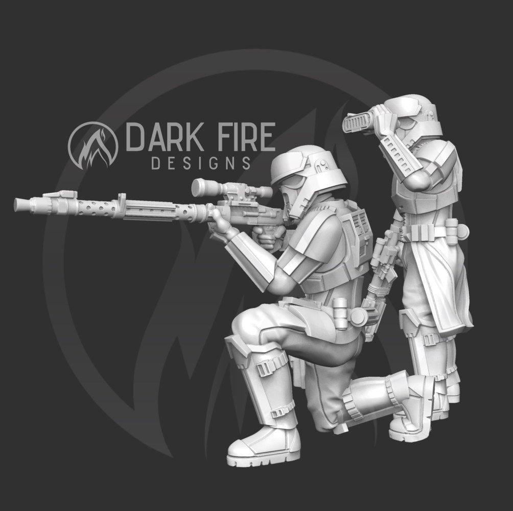 Authority Tropical Sniper Team - single mini or bundle - SW Legion Compatible (38 - 40mm tall) Multi - Piece Resin 3D Print - Dark Fire Designs - Gootzy Gaming
