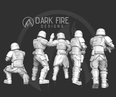 Authority Tropical Trooper Squad - 5 Miniature Bundle - SW Legion Compatible (38 - 40mm tall) Resin 3D Print - Dark Fire Designs - Gootzy Gaming