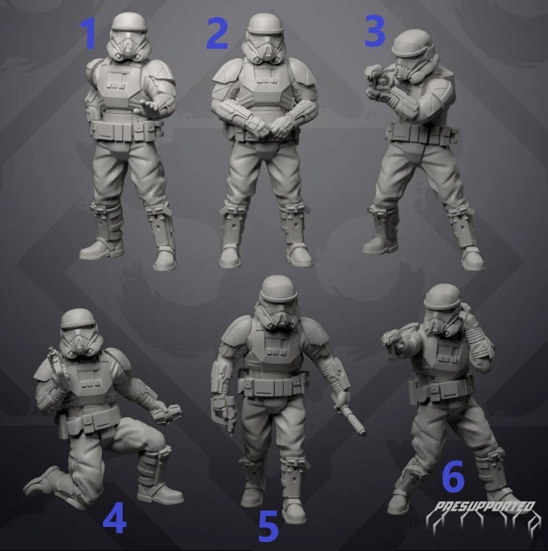 Authority Warden Troopers - Single Miniature - SW Legion Compatible (38 - 40mm tall) Resin 3D Print - Skullforge Studios - Gootzy Gaming