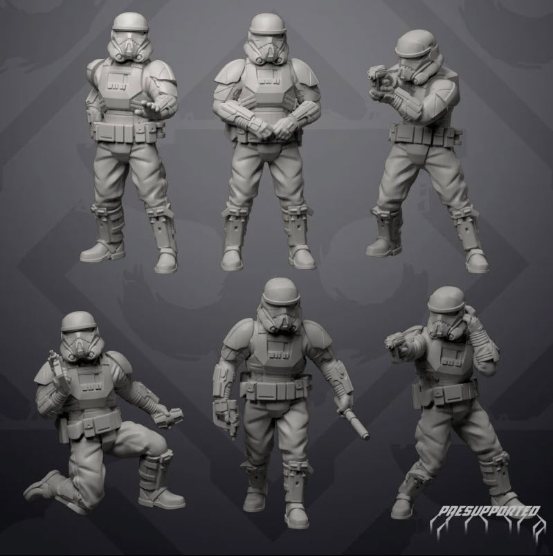 Authority Warden Troopers - Single Miniature - SW Legion Compatible (38 - 40mm tall) Resin 3D Print - Skullforge Studios - Gootzy Gaming