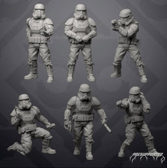 Authority Warden Troopers - Single Miniature - SW Legion Compatible (38 - 40mm tall) Resin 3D Print - Skullforge Studios - Gootzy Gaming