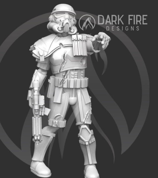 Authority Zombie Leader Miniature - SW Legion Compatible (38-40mm tall) Resin 3D Print - Dark Fire Designs - Gootzy Gaming