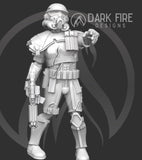 Authority Zombie Leader Miniature - SW Legion Compatible (38-40mm tall) Resin 3D Print - Dark Fire Designs - Gootzy Gaming