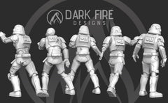Authority Zombie Trooper V1 Squad - 5 Mini Bundle - SW Legion Compatible (38 - 40mm tall) Resin 3D Print - Dark Fire Designs - Gootzy Gaming