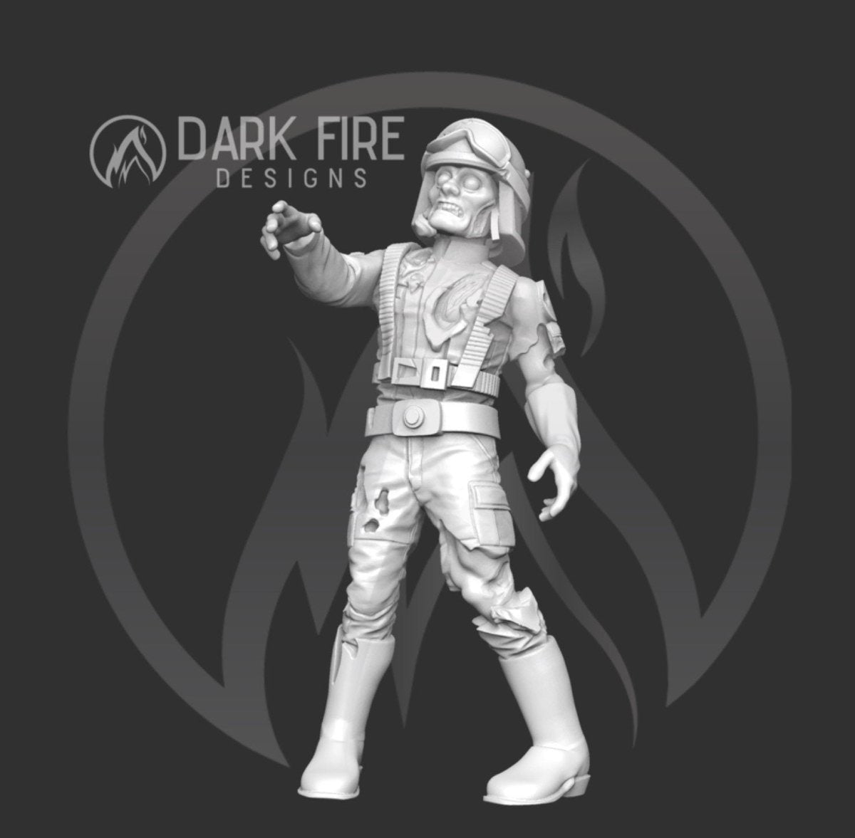 Authority Zombie Walker Driver Miniature - SW Legion Compatible (38-40mm tall) Multi-Piece Resin 3D Print - Dark Fire Designs - Gootzy Gaming
