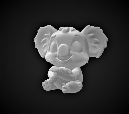 Baby Chibi Koala - Small Single Roleplaying Miniature for D&D or Pathfinder - 32mm Scale Detailed Resin 3D Print - Gootzy Gaming