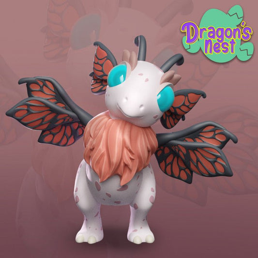 Baby Fairy Dragon - Small Single Roleplaying Miniature for D&D or Pathfinder - 32mm Scale Resin 3D Print - Red Clay Collectibles - Gootzy Gaming