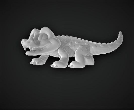 Baby Gator Companion - Small Single Roleplaying Miniature for D&D or Pathfinder - 32mm Scale Detailed Resin 3D Print - Gootzy Gaming