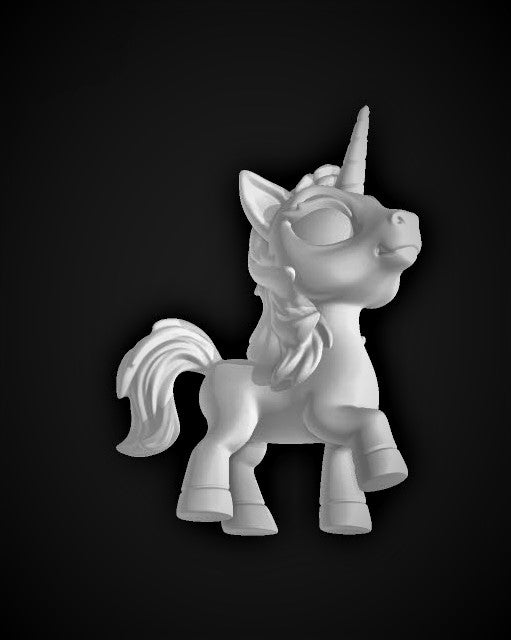 Baby Unicorn - Small Single Roleplaying Miniature for D&D or Pathfinder - 32mm Scale Detailed Resin 3D Print - Gootzy Gaming