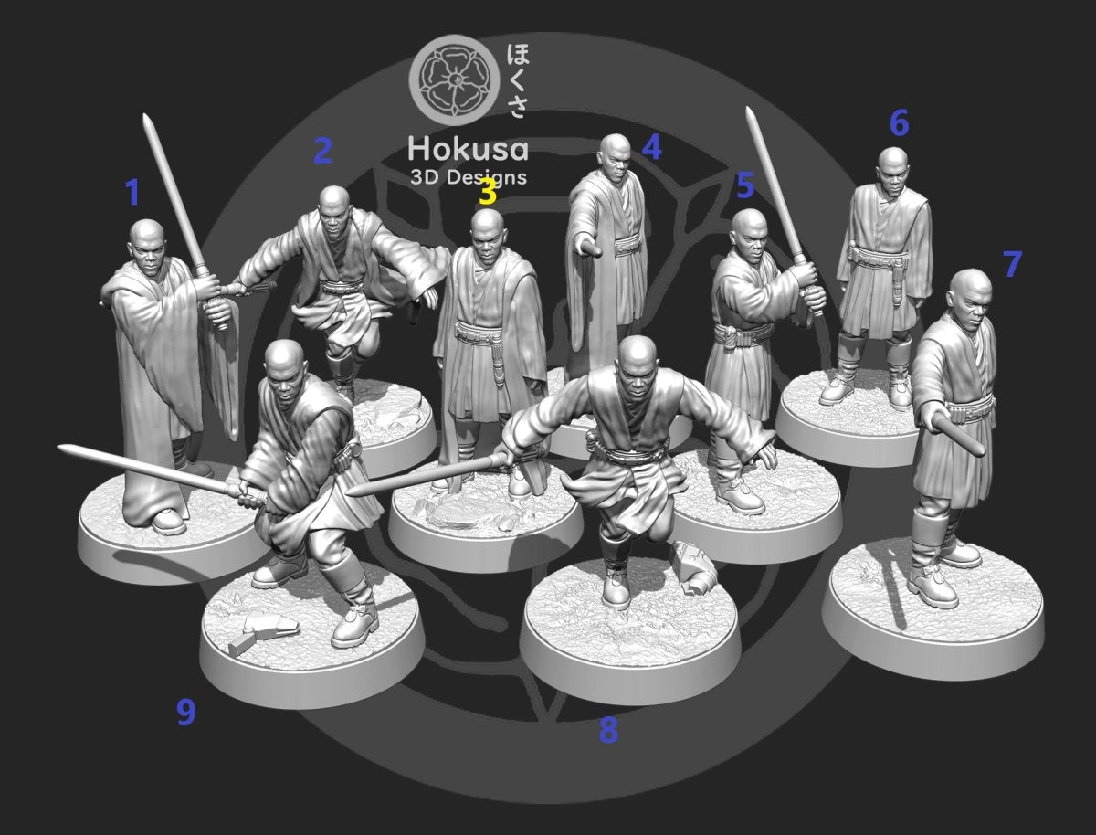 Bad Az Force User - Single Miniature - SW Legion Compatible (38-40mm tall) Resin 3D Print - Hokusa Designs - Gootzy Gaming