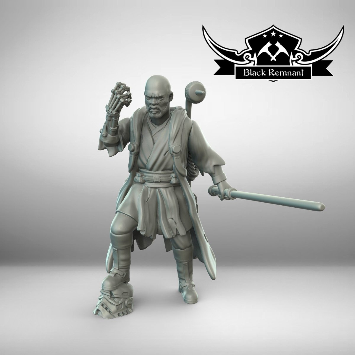 Bad MOFO Wizard Knight Miniature - SW Legion Compatible (38-40mm tall) Multi-Piece Resin 3D Print - Black Remnant - Gootzy Gaming