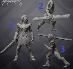 Balanced Green Battle Maiden Superhero Miniature - MCP/Crisis Protocol Compatible (40mm tall) Resin 3D Print - Skullforge Studios - Gootzy Gaming