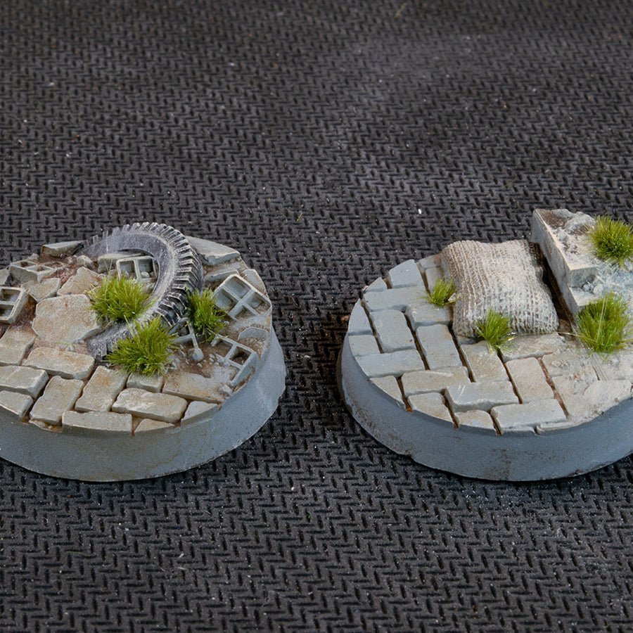 Battle Ready Bases - Urban Warfare Bases 32mm Round - Gamers Grass - 8 Hand Crafted Bases - Gootzy Gaming