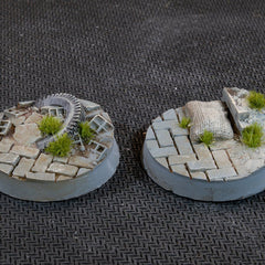 Battle Ready Bases - Urban Warfare Bases 32mm Round - Gamers Grass - 8 Hand Crafted Bases - Gootzy Gaming