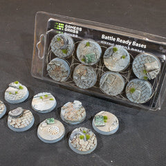 Battle Ready Bases - Urban Warfare Bases 32mm Round - Gamers Grass - 8 Hand Crafted Bases - Gootzy Gaming