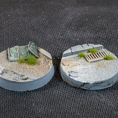 Battle Ready Bases - Urban Warfare Bases 32mm Round - Gamers Grass - 8 Hand Crafted Bases - Gootzy Gaming