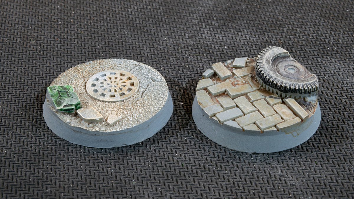 Battle Ready Bases - Urban Warfare Bases 32mm Round - Gamers Grass - 8 Hand Crafted Bases - Gootzy Gaming