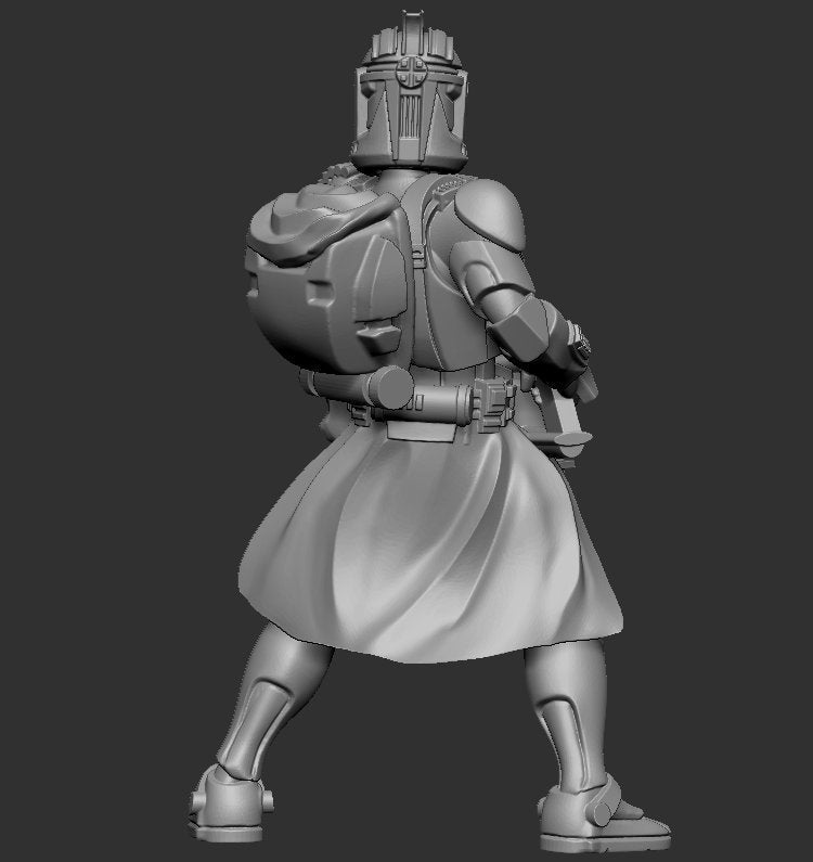 Battlefront Heavy Sentry Clone Trooper - SW Legion Compatible (38 - 40mm tall) Multi - Piece Resin 3D Print - Dark Fire Designs - Gootzy Gaming