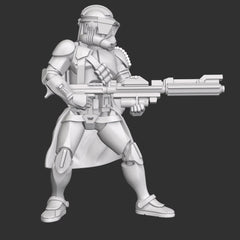 Battlefront Rifle Clone Trooper - SW Legion Compatible (38-40mm tall) Multi-Piece Resin 3D Print - Dark Fire Designs - Gootzy Gaming