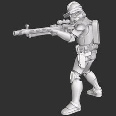 Battlefront Sniper Clone Trooper - SW Legion Compatible (38-40mm tall) Multi-Piece Resin 3D Print - Dark Fire Designs - Gootzy Gaming