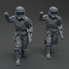 Beach Trooper Squad - 6 Miniature Bundle - SW Legion Compatible (38 - 40mm tall) Resin 3D Print - Skullforge Studios - Gootzy Gaming