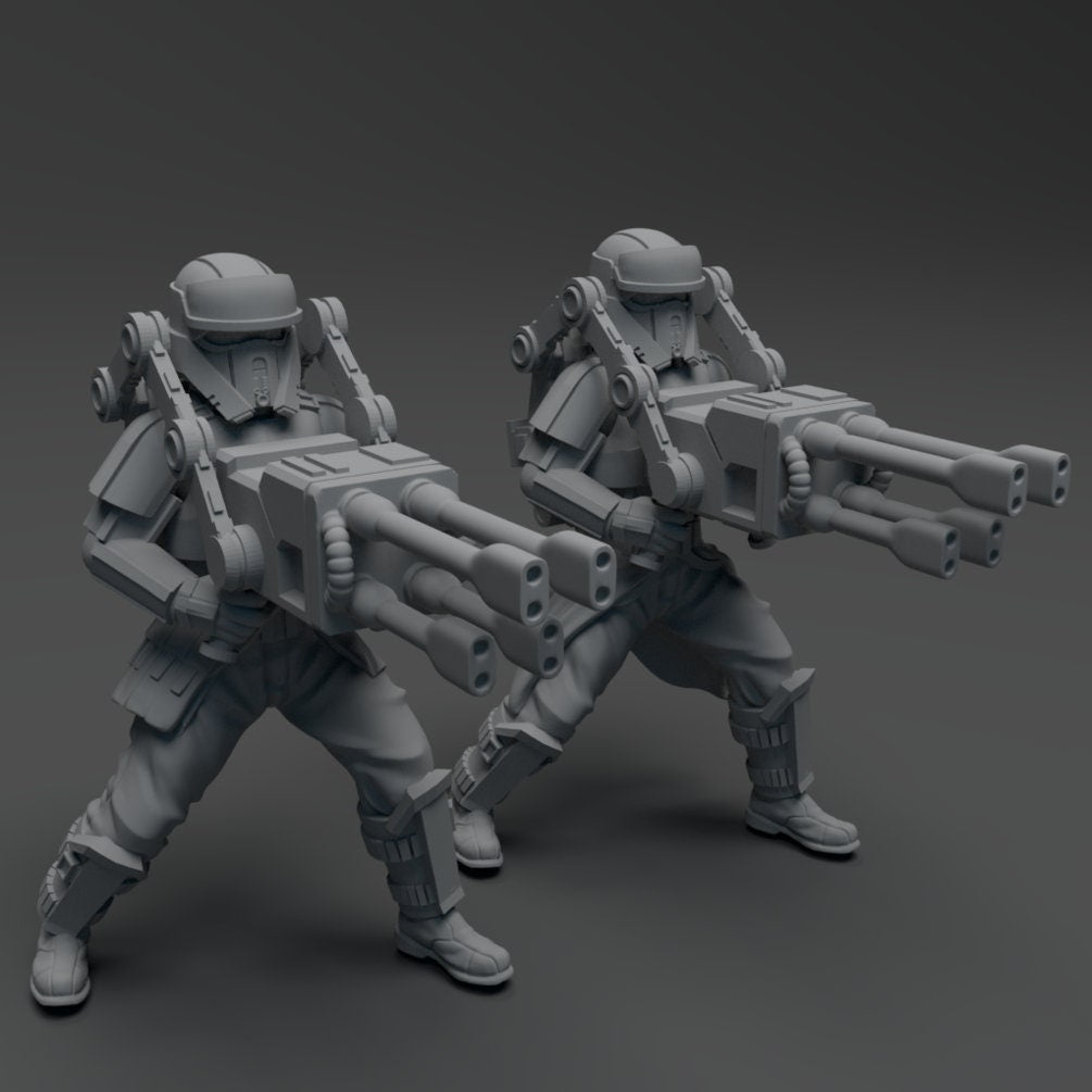 Beach Trooper Squad - 6 Miniature Bundle - SW Legion Compatible (38 - 40mm tall) Resin 3D Print - Skullforge Studios - Gootzy Gaming