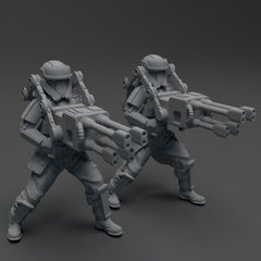 Beach Trooper Squad - 6 Miniature Bundle - SW Legion Compatible (38 - 40mm tall) Resin 3D Print - Skullforge Studios - Gootzy Gaming