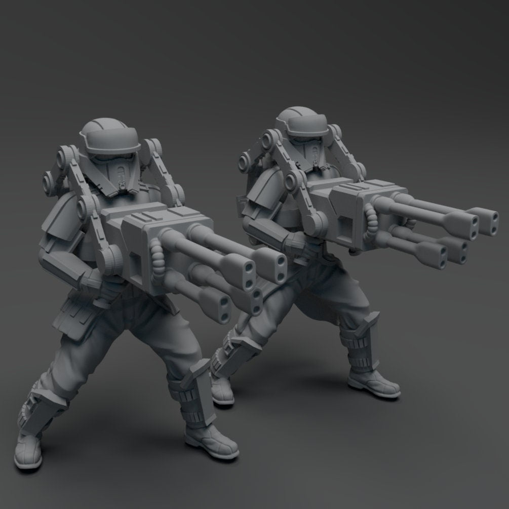 Beach Trooper Squad - 6 Miniature Bundle - SW Legion Compatible (38-40mm tall) Resin 3D Print - Skullforge Studios - Gootzy Gaming