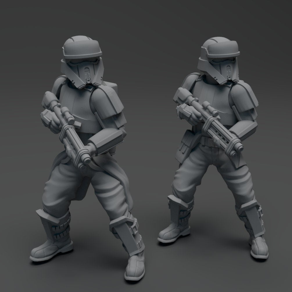 Beach Trooper Squad - 6 Miniature Bundle - SW Legion Compatible (38 - 40mm tall) Resin 3D Print - Skullforge Studios - Gootzy Gaming