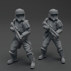 Beach Trooper Squad - 6 Miniature Bundle - SW Legion Compatible (38 - 40mm tall) Resin 3D Print - Skullforge Studios - Gootzy Gaming