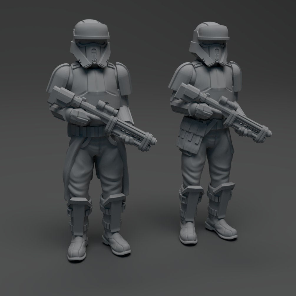 Beach Trooper Squad - 6 Miniature Bundle - SW Legion Compatible (38 - 40mm tall) Resin 3D Print - Skullforge Studios - Gootzy Gaming
