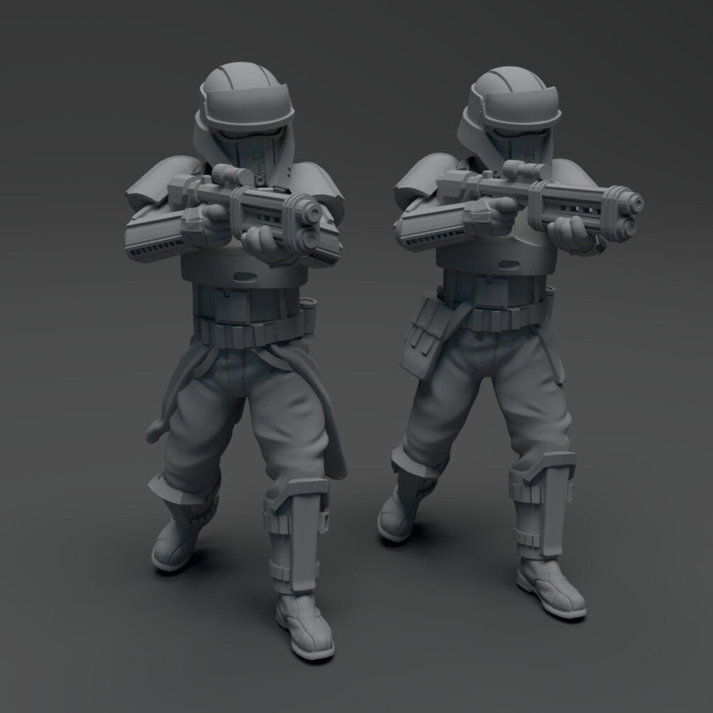 Beach Trooper Squad - 6 Miniature Bundle - SW Legion Compatible (38 - 40mm tall) Resin 3D Print - Skullforge Studios - Gootzy Gaming