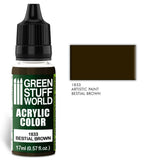 Bestial Brown - Matte Acrylic Paint - Green Stuff World - 17 mL Dropper Bottle - Gootzy Gaming