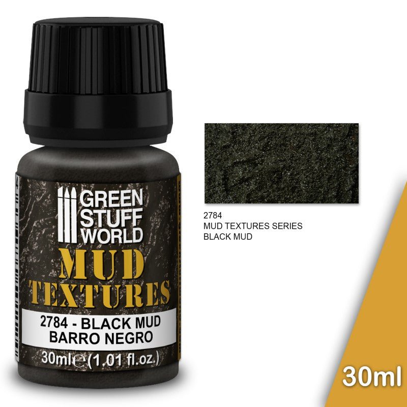 Black Mud - Ground Texture Paste - Green Stuff World - 30 mL bottle - Gootzy Gaming