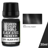 Black Steel - Metallic Pigment Powder - Green Stuff World - 30 mL bottle - Gootzy Gaming