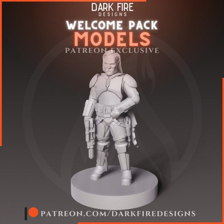 Blackwatch Mando Commander - SW Legion Compatible Miniature (38 - 40mm tall) High Quality 8k Resin 3D Print - Dark Fire Designs - Gootzy Gaming