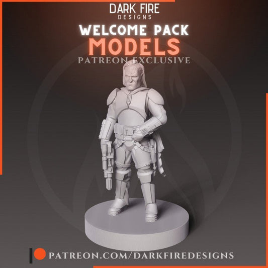 Blackwatch Mando Commander - SW Legion Compatible Miniature (38 - 40mm tall) High Quality 8k Resin 3D Print - Dark Fire Designs - Gootzy Gaming