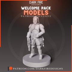 Blackwatch Mando Commander - SW Legion Compatible Miniature (38-40mm tall) High Quality 8k Resin 3D Print - Dark Fire Designs - Gootzy Gaming