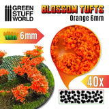 Blossom Flowered Tufts - Orange 6mm - Green Stuff World - 40x Self Adhesives - Gootzy Gaming