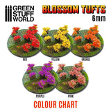 Blossom Flowered Tufts - Yellow 6mm - Green Stuff World - 40x Self Adhesives - Gootzy Gaming