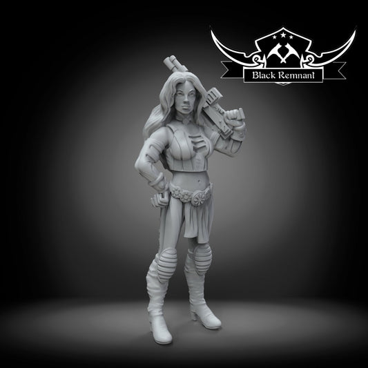 Blue Haired Engineer Mechanic - SW Legion Compatible Miniature (38-40mm tall) High Quality 8k Resin 3D Print - Black Remnant - Gootzy Gaming