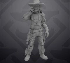 Blue Merc Gunslinger Miniature - SW Legion Compatible (38 - 40mm tall) Resin 3D Print - Skullforge Studios - Gootzy Gaming