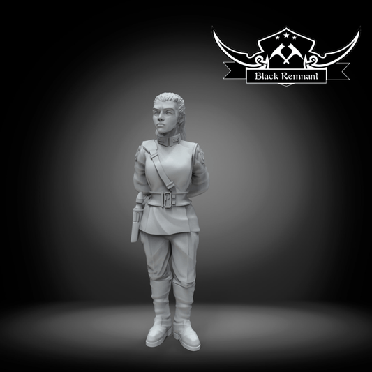 Blue Officer Ziara - Single Miniature - SW Legion Compatible (38-40mm tall) Resin 3D Print - Black Remnant - Gootzy Gaming