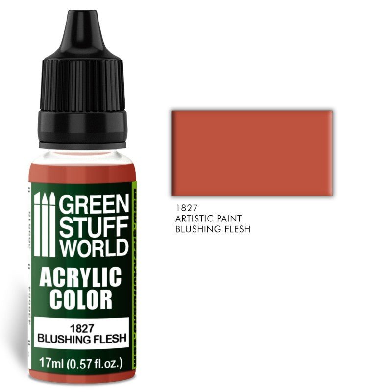 Blushing Flesh - Matte Acrylic Paint - Green Stuff World - 17 mL Dropper Bottle - Gootzy Gaming