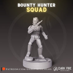 Bounty Hunter 3 with Pistol - SW Legion Compatible (38 - 40mm tall) Resin 3D Print - Dark Fire Designs - Gootzy Gaming