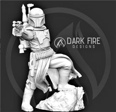 Bounty Hunting Hermit Mando Miniature - SW Legion Compatible (38 - 40mm tall) Multi - Piece Resin 3D Print - Dark Fire Designs - Gootzy Gaming