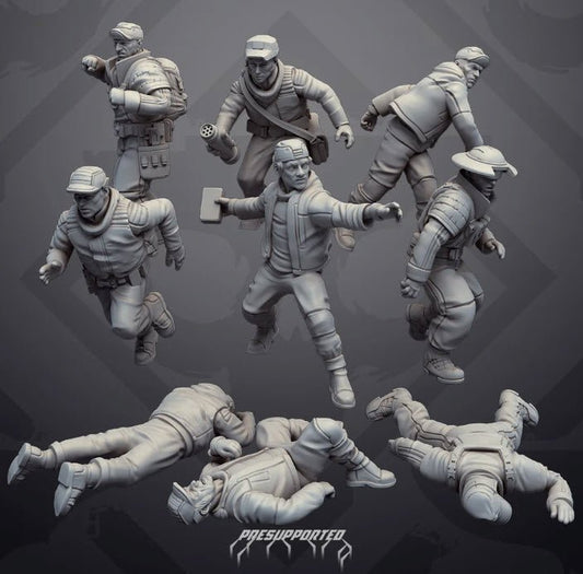 Brick Town Insurgent Rioter Civilians - SW Legion Compatible Miniature (38-40mm tall) High Quality 8k Resin 3D Print - Skullforge Studios - Gootzy Gaming