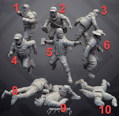 Brick Town Insurgent Rioter Civilians - SW Legion Compatible Miniature (38-40mm tall) High Quality 8k Resin 3D Print - Skullforge Studios - Gootzy Gaming