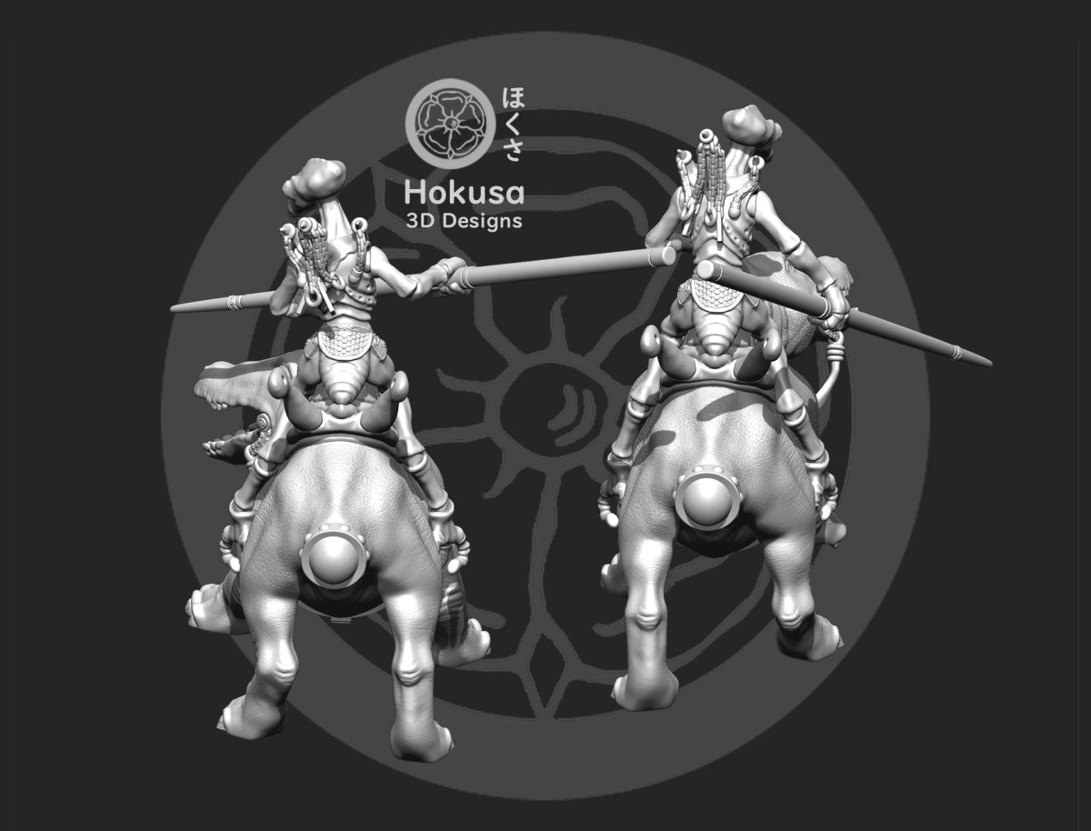 Bug Dino Rider - Single Miniature - SW Legion Compatible (38-40mm tall) Resin Multi-Piece 3D Print - Hokusa Designs - Gootzy Gaming