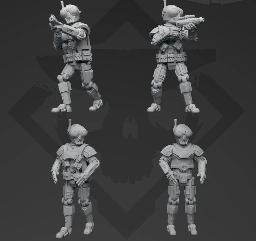 Bug Hunter Droid Miniature - SW Legion Compatible (38 - 40mm tall) Resin 3D Print - Skullforge Studios - Gootzy Gaming